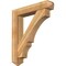 Ekena Millwork Balboa Arts and Crafts Rough Sawn Bracket w/ Offset Brace, Western Red Cedar, 8"W x 42"D x 48"H BKT0806X42X48BOA03RWR - alternate 1